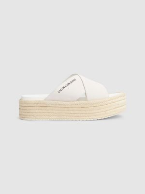 calvin klein espadrilles white