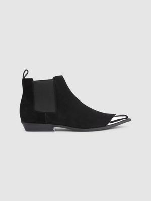calvin klein suede ankle boots