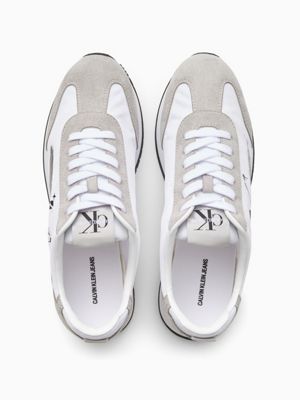 black and white calvin klein trainers