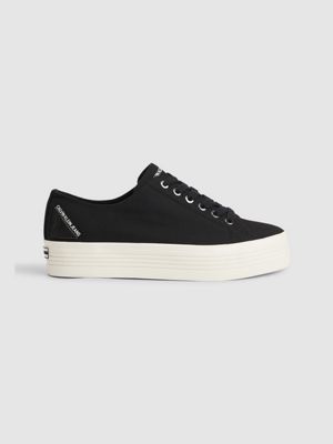 womens black canvas trainers