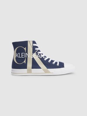 calvin klein ireland canvas white plimsoll trainers