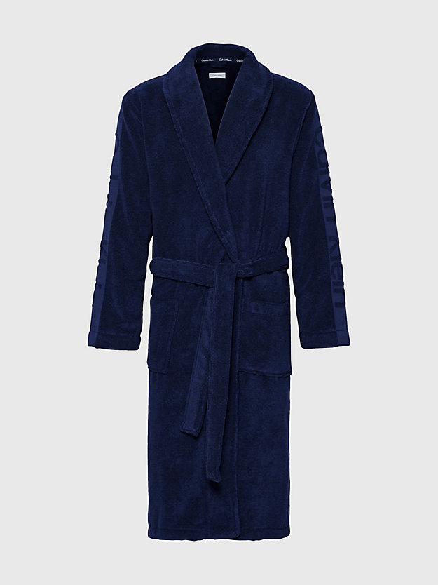 blue shadow bathrobe for men calvin klein