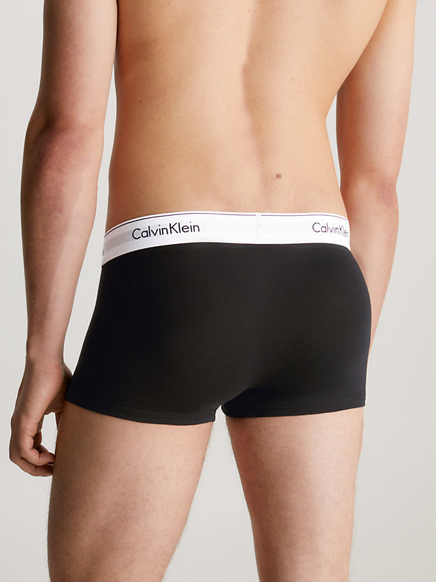 black 3er-pack hüft-shorts - modern cotton für herren - calvin klein