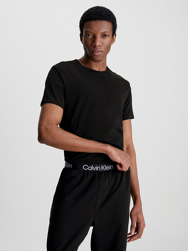 black 2 pack lounge t-shirts - modern cotton for men calvin klein
