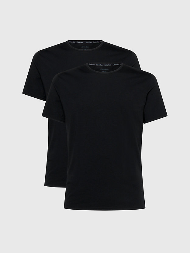 black 2 pack lounge t-shirts - modern cotton for men calvin klein
