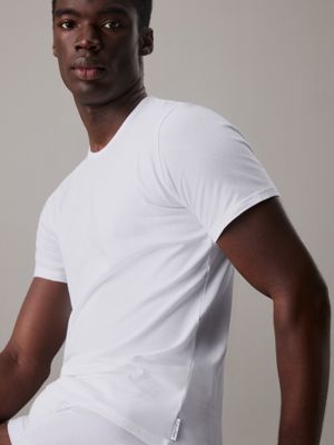 lot de 2 t-shirts d'intérieur - modern cotton white pour hommes calvin klein