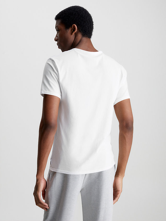 t-shirt lounge in confezione da 2 - modern cotton white da uomo calvin klein