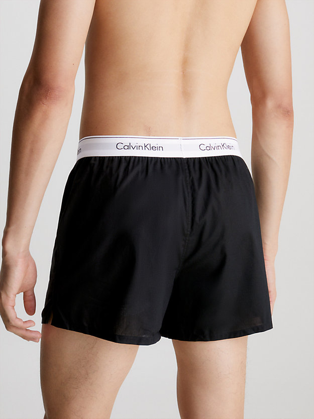 BLACK/BLACK 2 Pack Slim Fit Boxers - Modern Cotton for men CALVIN KLEIN