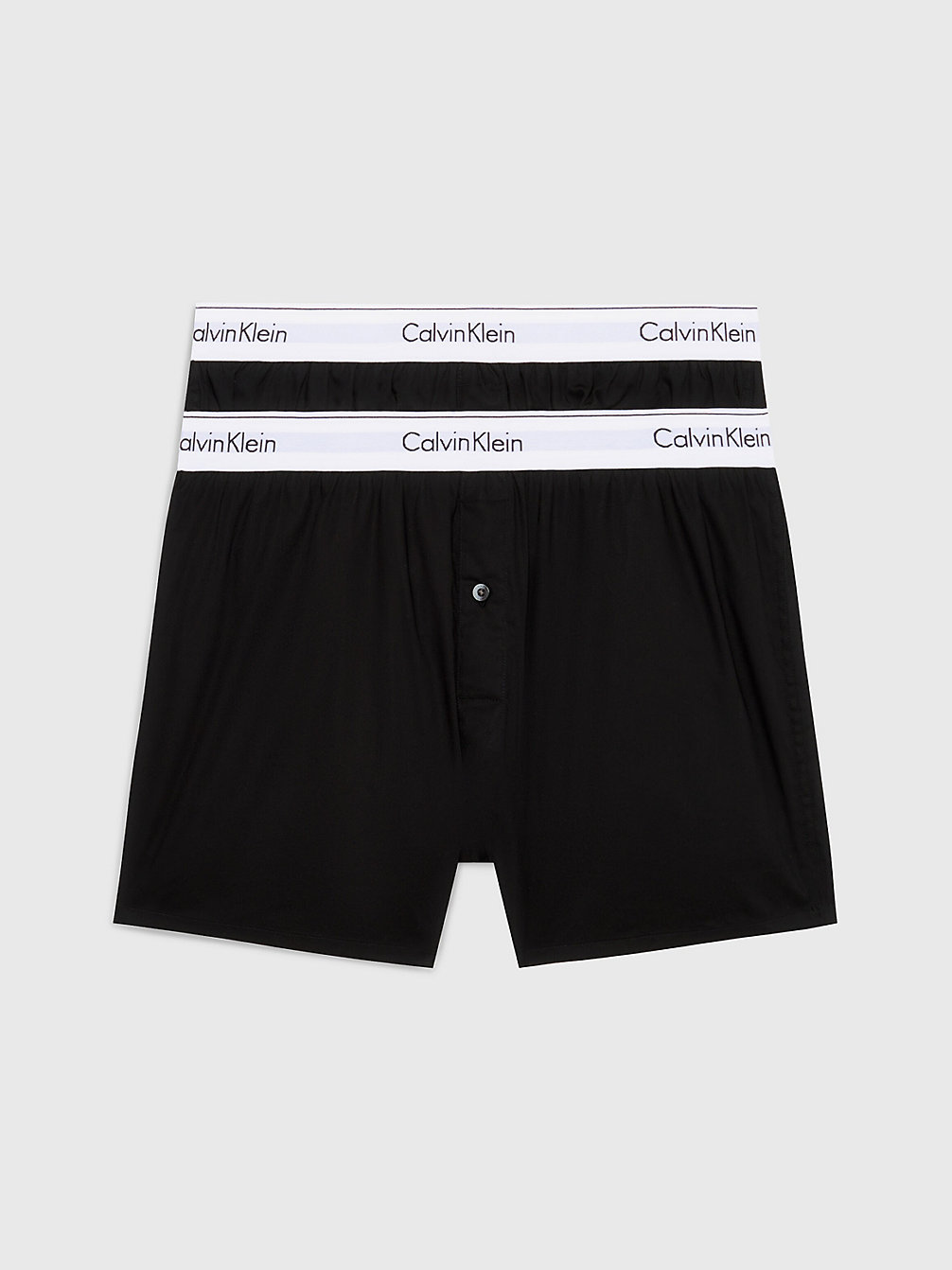 BLACK/ BLACK > Zestaw 2 Par Wąskich Tkaninowych Bokserek — Modern Cotton > undefined Mężczyźni - Calvin Klein