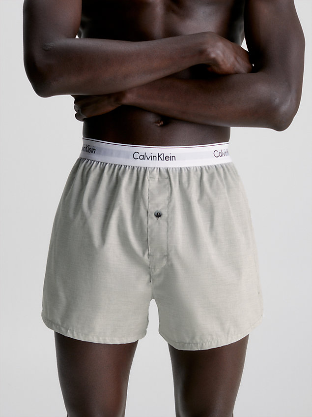 boxer slim in confezione da 2 - modern cotton multi da uomo calvin klein