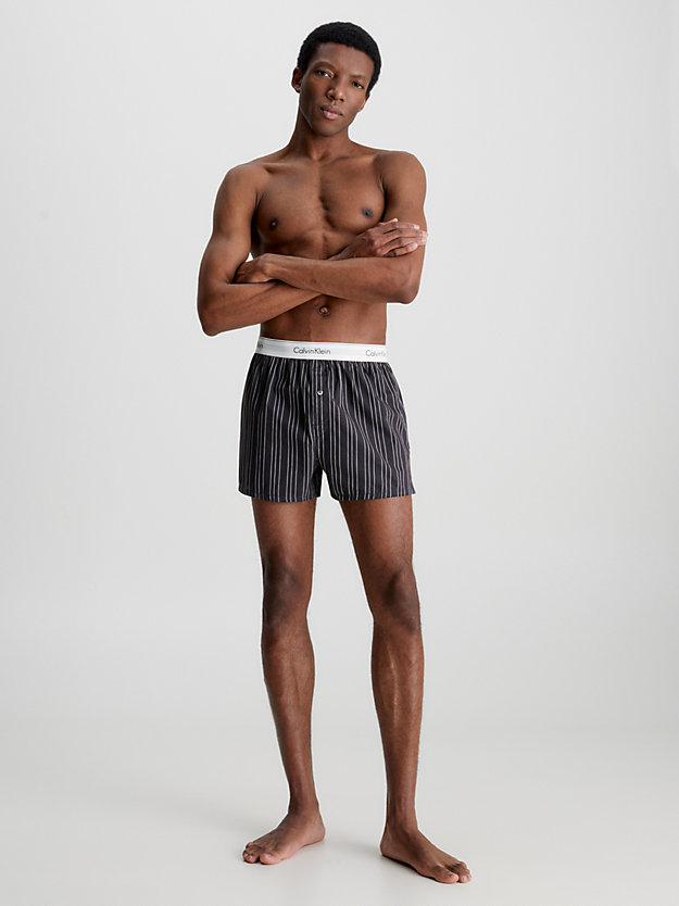 RYAN STRIPE D WELL/ HICKORY PLAID B 2er-Pack Slim Fit Boxershorts - Modern Cotton für Herren CALVIN KLEIN