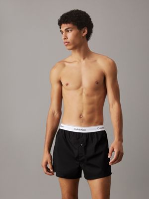 blk 2 pack slim fit boxers - modern cotton for men calvin klein