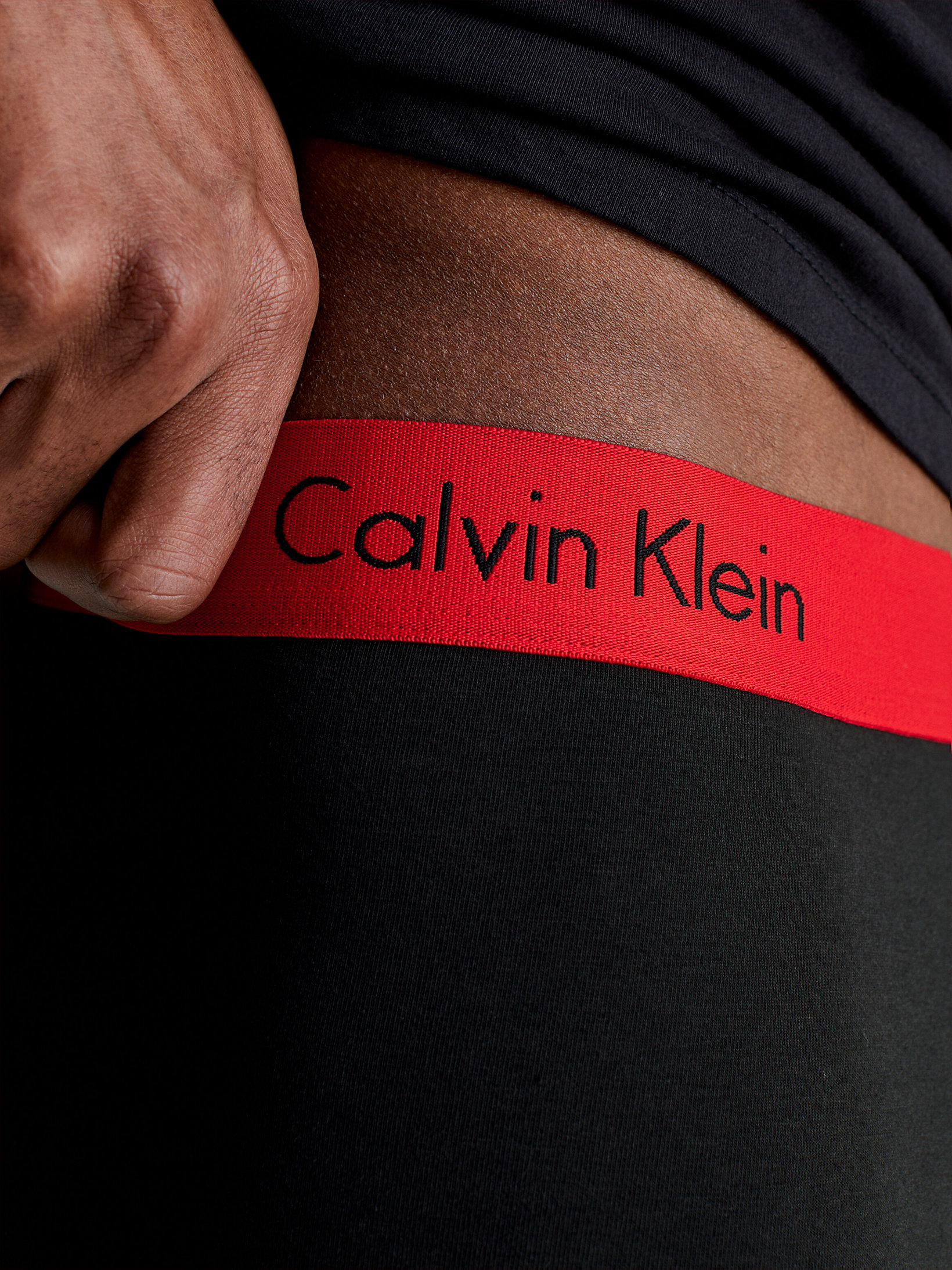 Black with Impact Red WB Calvin Klein Calvin Klein Pro Stretch 2-Pack Cotton Stretch Trunk 