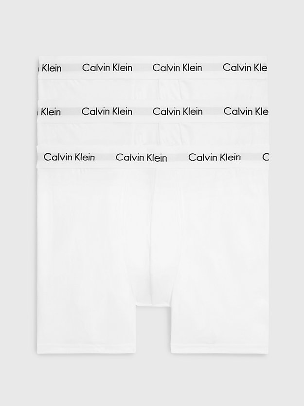 white 3 pack boxer briefs - cotton stretch for men calvin klein