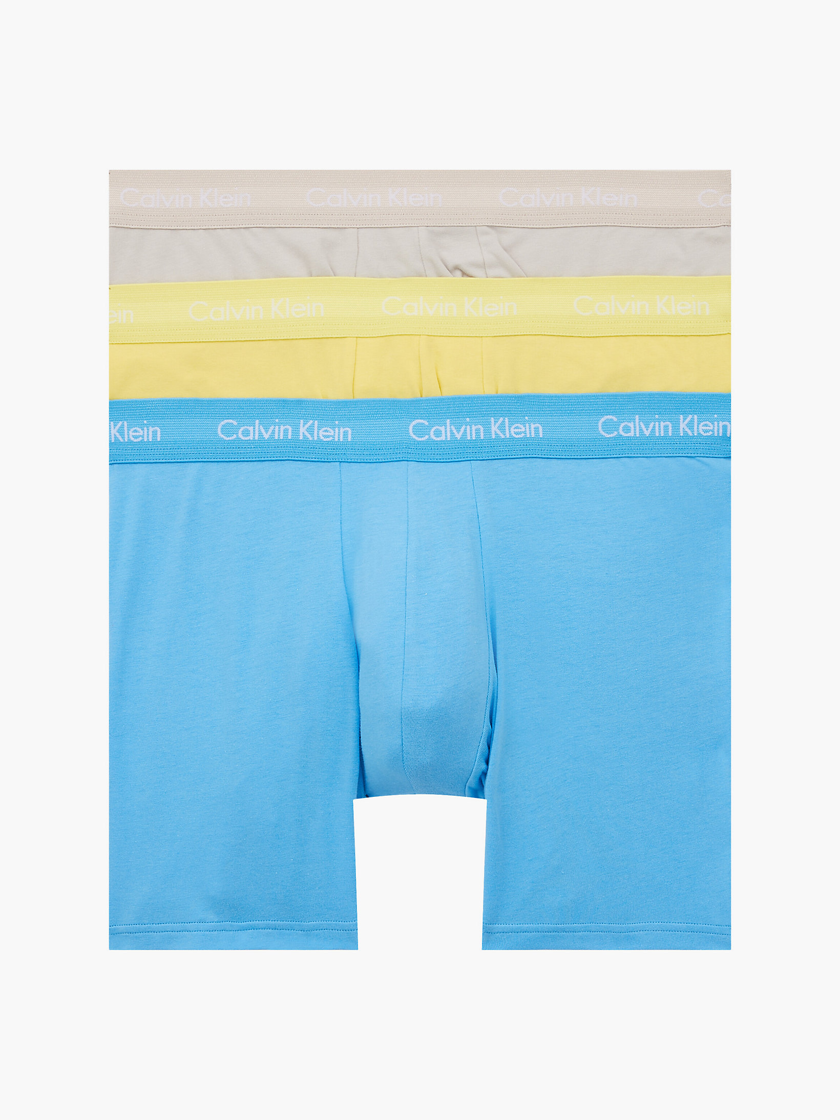 Boxer aderenti lunghi confezione da 3 Calvin Klein Uomo Abbigliamento Intimo Boxer shorts Boxer shorts aderenti Cotton Stretch 