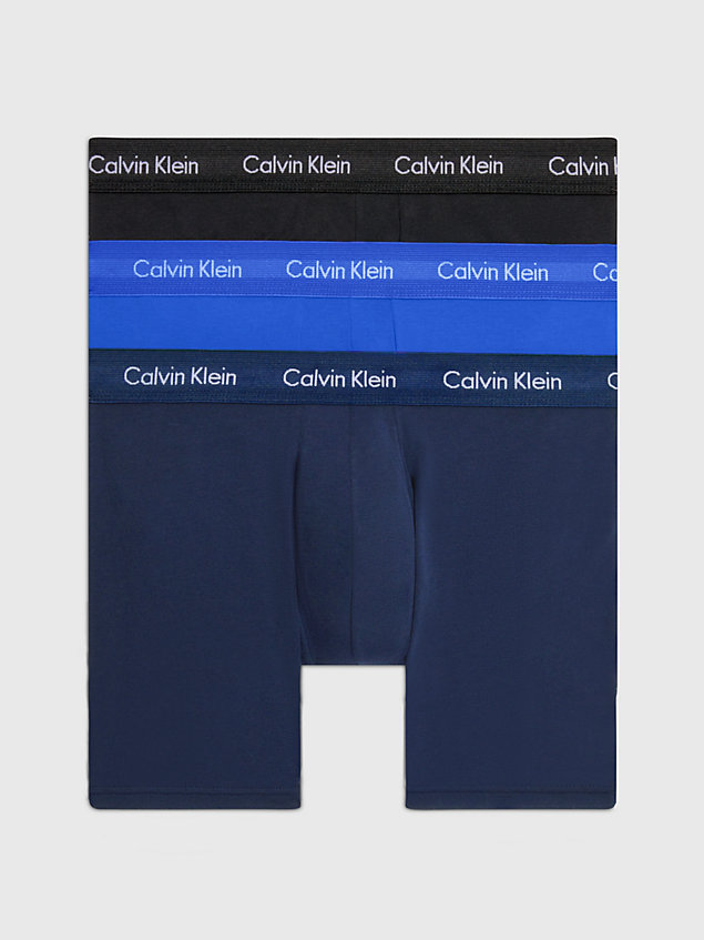 pack de 3 bóxers largos - cotton stretch multi de hombre calvin klein