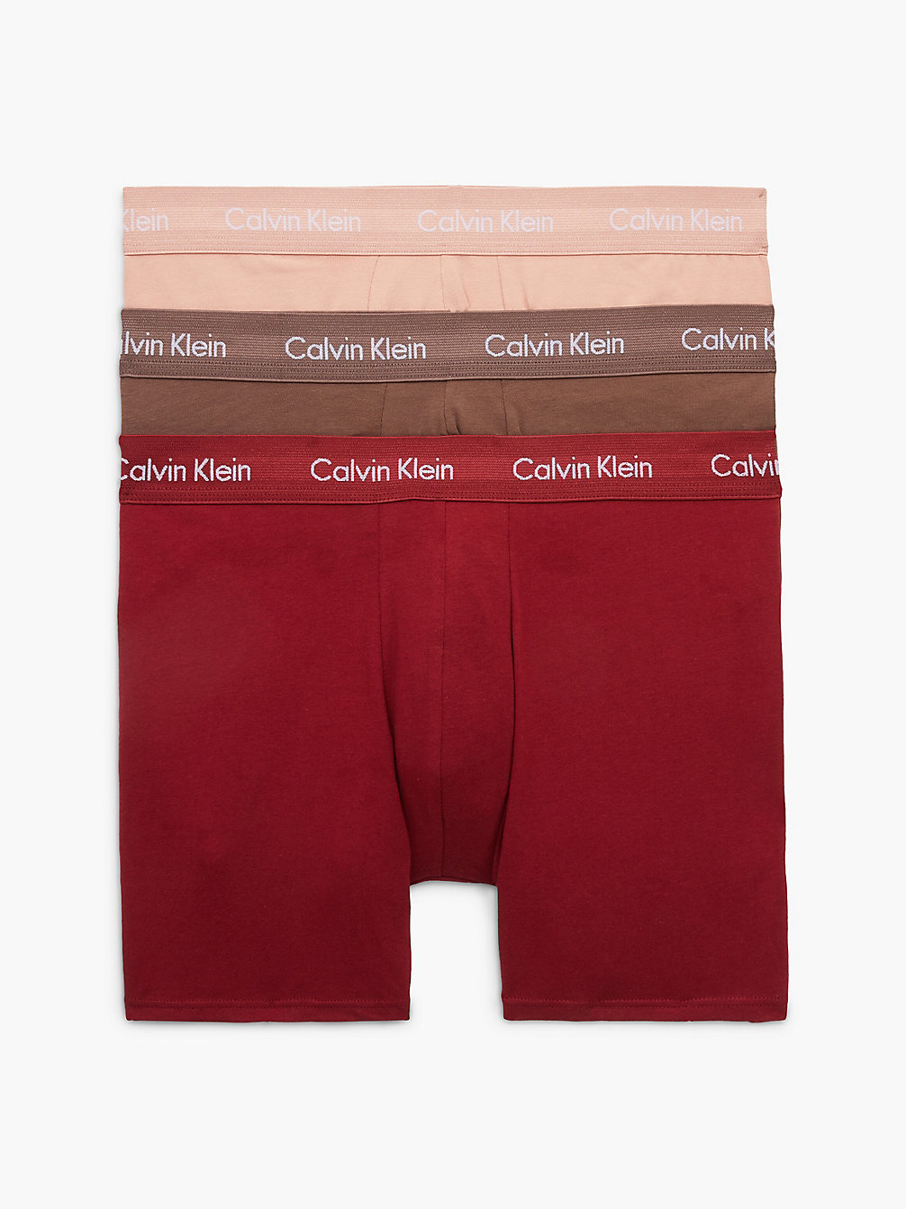 BRIGHT CAMEL/ GENTLE/ RED CARPET 3 Pack Boxer Briefs - Cotton Stretch undefined men Calvin Klein