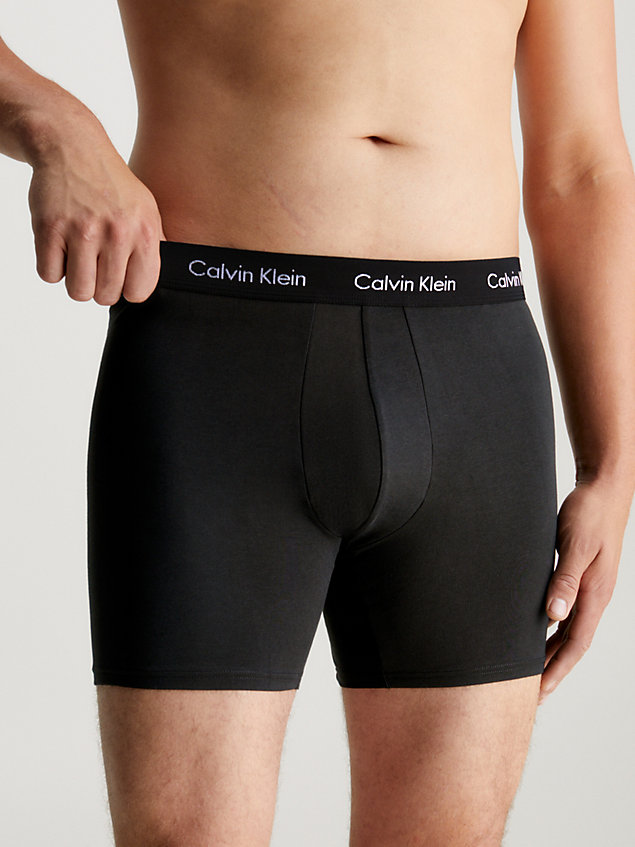  vprs grey lg 3-pack boxers lang - cotton stretch voor heren - calvin klein