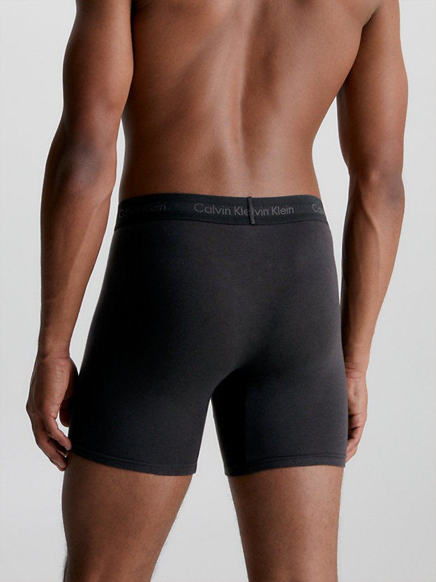 b- phtm grey 3er-pack boxershorts - cotton stretch für herren - calvin klein