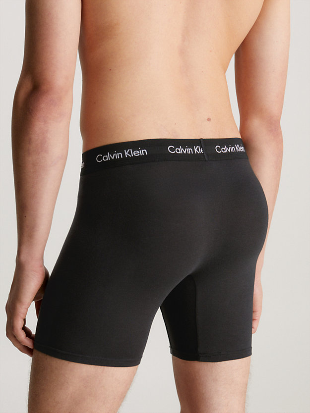 b- black 3er-pack boxershorts - cotton stretch für herren - calvin klein