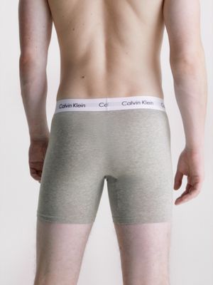 Calvin Klein 3 Pack Cotton Stretch Boxer Briefs - Black/White/Grey