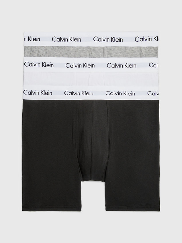 multi 3-pack boxers lang - cotton stretch voor heren - calvin klein