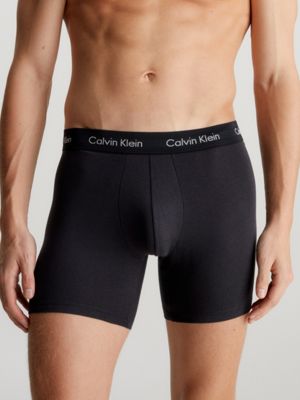 black 3er-pack boxershorts - cotton stretch für herren - calvin klein
