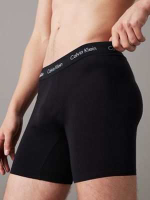 b- black 3 pack boxer briefs - cotton stretch for men calvin klein