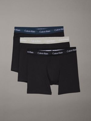  navy stone wbs 3 pack boxer briefs - cotton stretch for men calvin klein