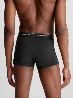 Calvin Klein Cotton Classics Trunks 3-Pack Teal/Grey/Red