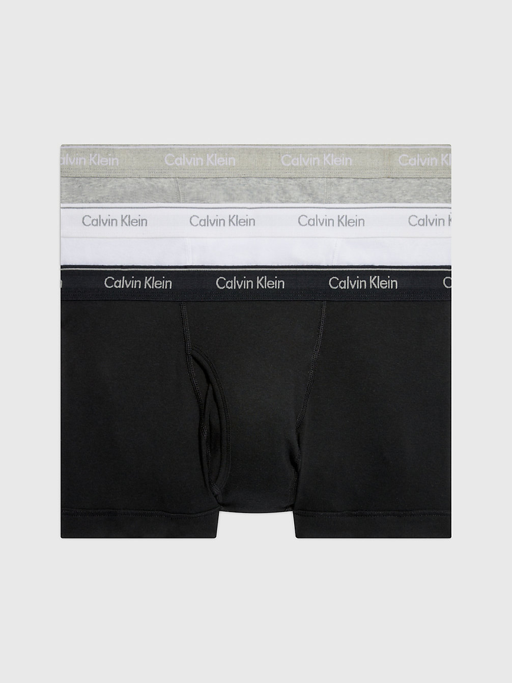 BLACK/WHITE/GREY HEATHER 3-Pack Boxers - Cotton Classics undefined heren Calvin Klein