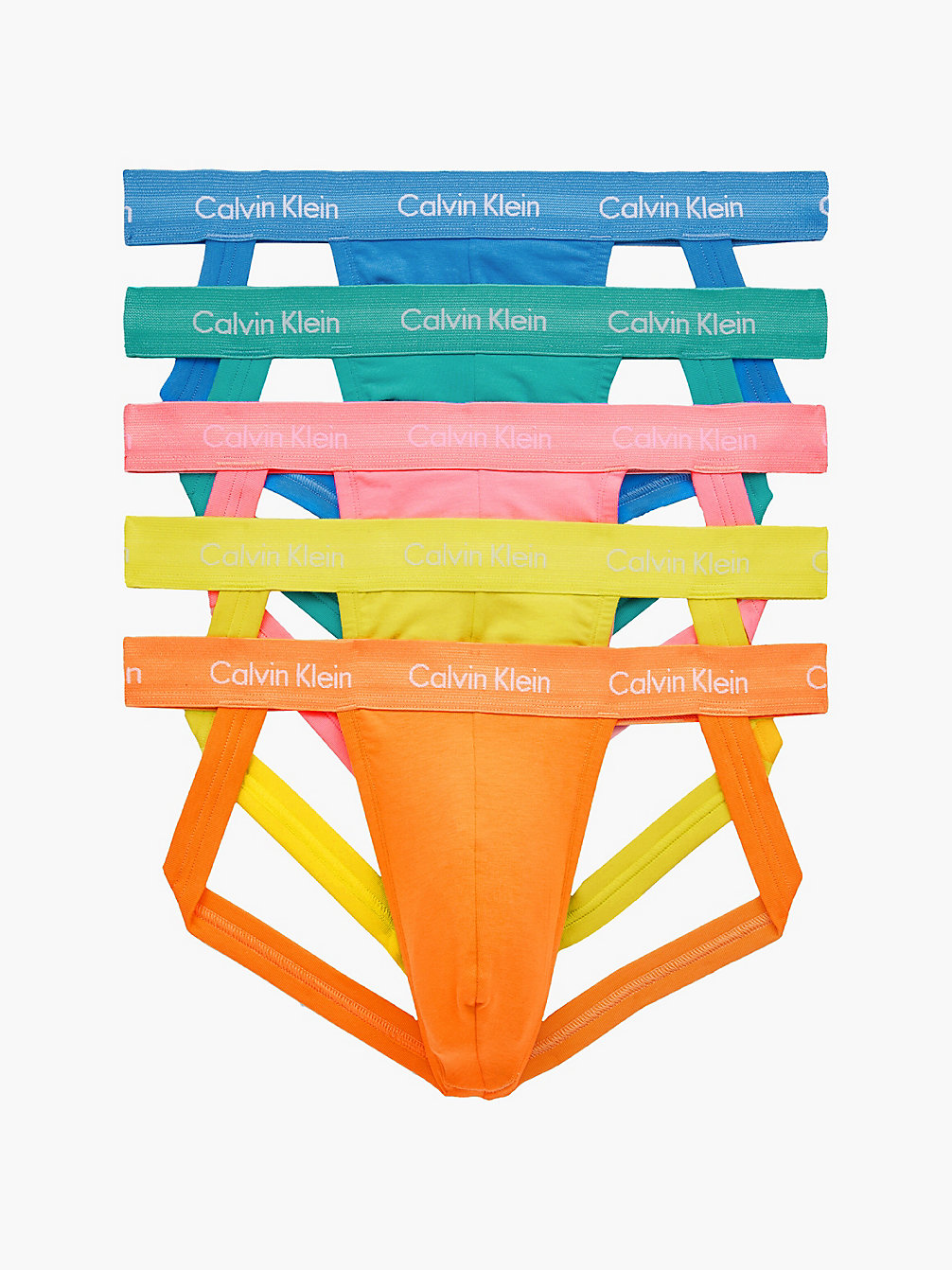 ORANGE/PINK/ YELLOW/BLUE/ TURQUOISE 5er-Pack Jockstraps – Pride undefined Herren Calvin Klein
