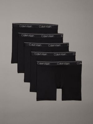 black 5 pack boxer briefs - micro stretch wicking for men calvin klein