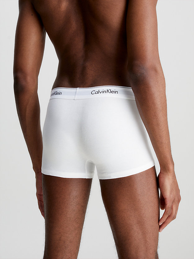 white/ white/ white 3 pack trunks - modern cotton for men calvin klein