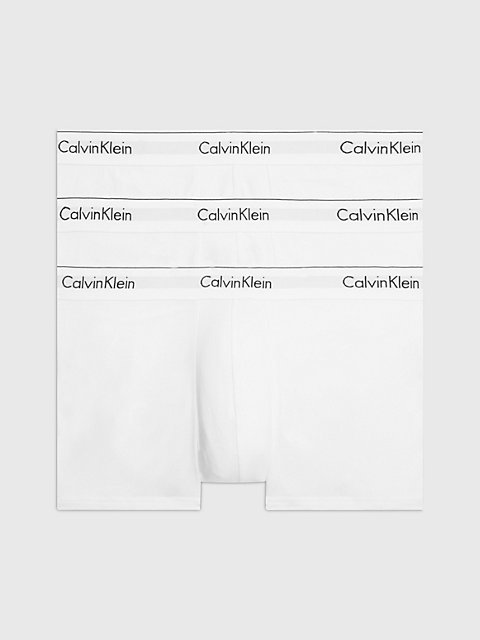 white 3er-pack shorts - modern cotton für herren - calvin klein