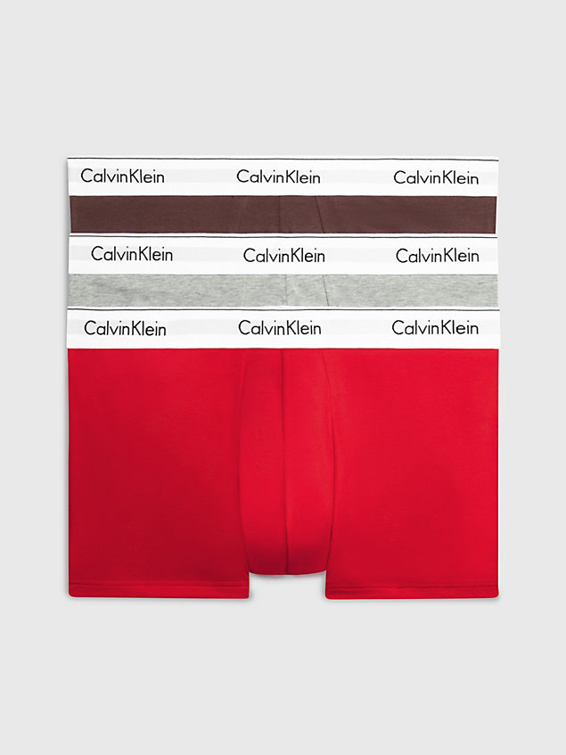 pack de 3 bóxers - modern cotton  rouge de hombre calvin klein