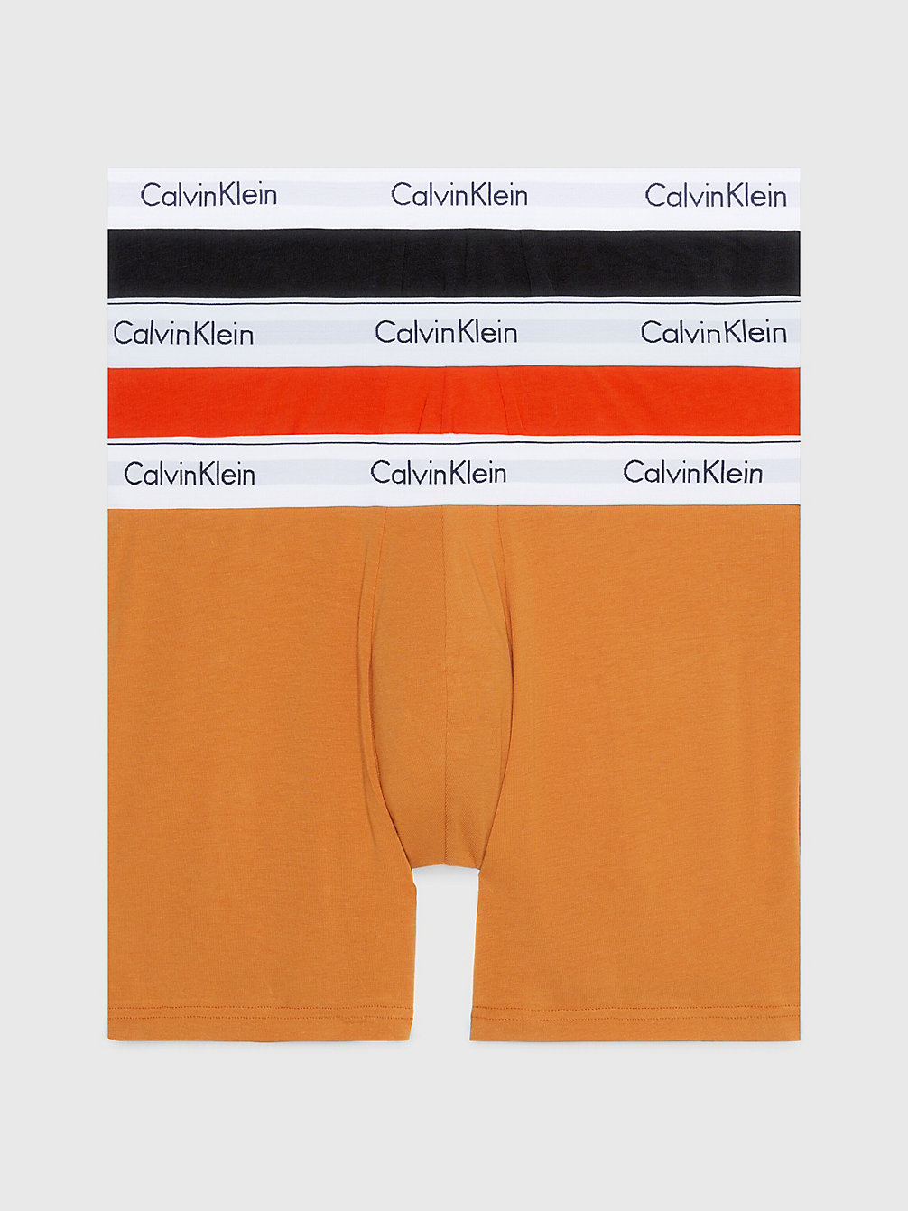 HONEY BROWN, ACID ORANGE, BLACK 3 Pack Boxer Briefs - Modern Cotton undefined men Calvin Klein
