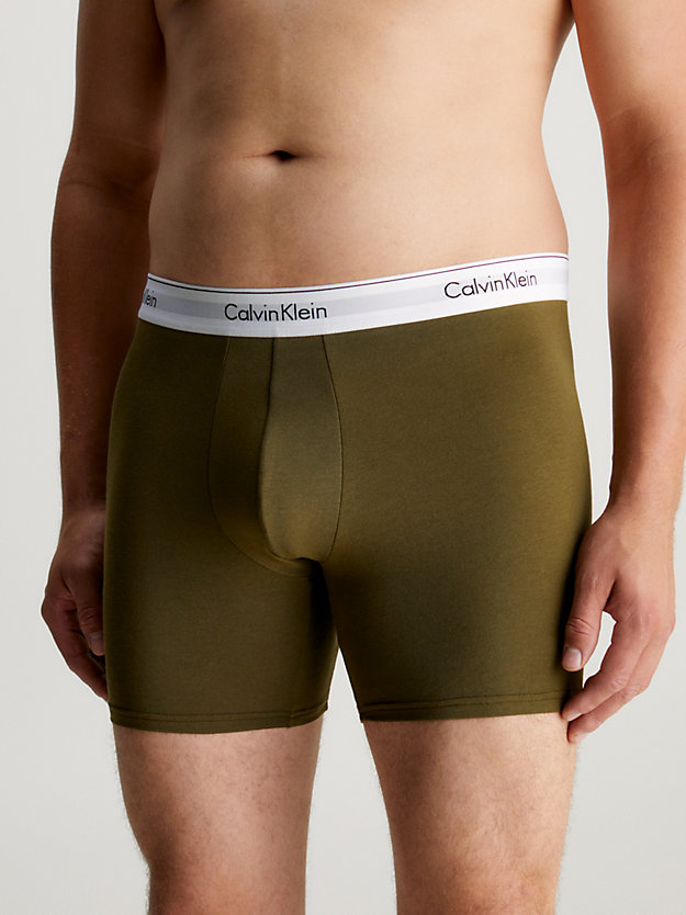 sunny lime hthr 3er-pack boxershorts - modern cotton für herren - calvin klein