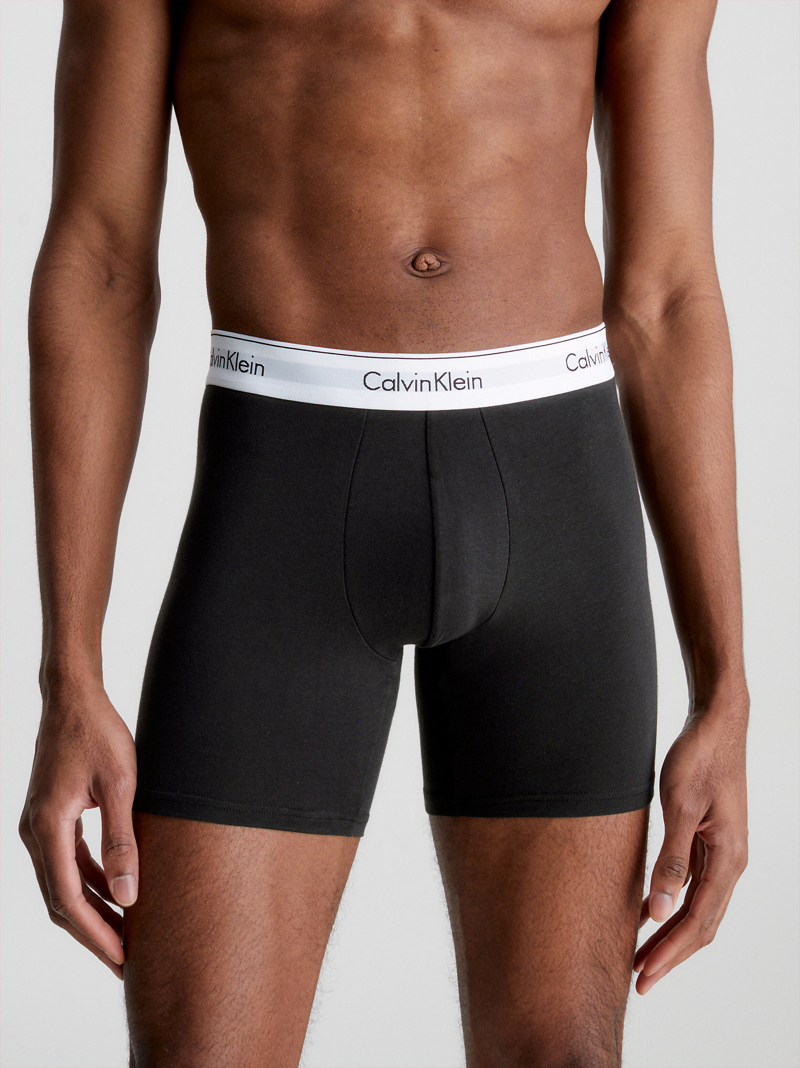 Boxer aderenti lunghi in confezione da 2 Calvin Klein Uomo Abbigliamento Intimo Boxer shorts Boxer shorts aderenti Modern Cotton 