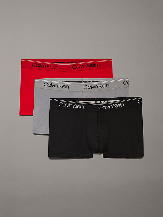  red gala 3 pack low rise trunks - micro stretch for men calvin klein