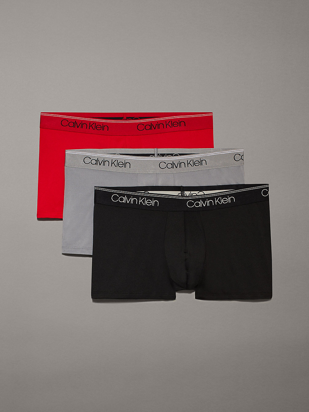 BLACK, CONVOY, RED GALA 3 Pack Low Rise Trunks - Micro Stretch Wicking undefined men Calvin Klein