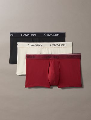  cocoon 3 pack low rise trunks - micro stretch for men calvin klein