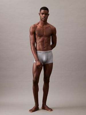 pack de 3 bóxers ajustados de tiro bajo - micro stretch hemisphere blue de hombres calvin klein