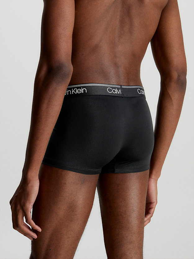 black 3 pack low rise trunks - micro stretch for men calvin klein
