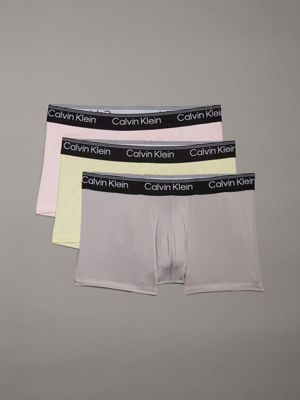  buff pink 3 pack low rise trunks - micro stretch for men calvin klein