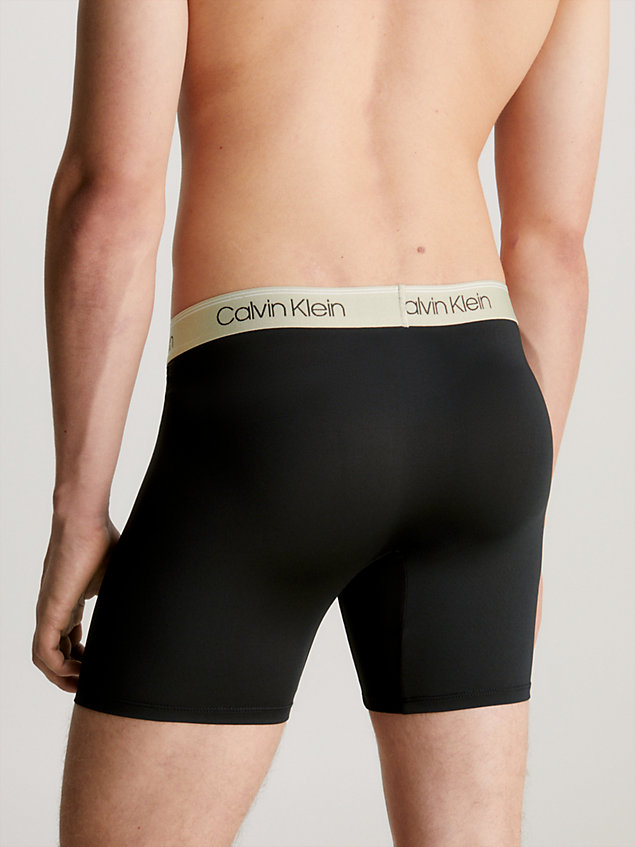  flame wbs 3-pack boxers lang - micro stretch wicking voor heren - calvin klein