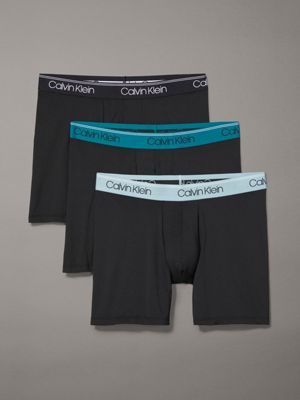 Men 3-Pack Calvin Klein 100% Cotton Boxer Briefs Classic Fit CK Underwear  R-B-T