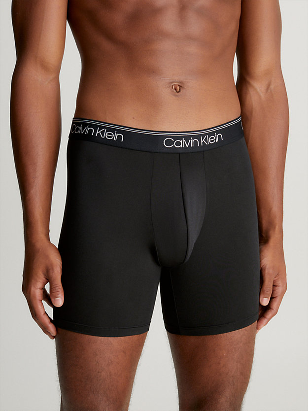 BLACK Lot de 3 boxers longs - Micro Stretch Wicking for hommes CALVIN KLEIN