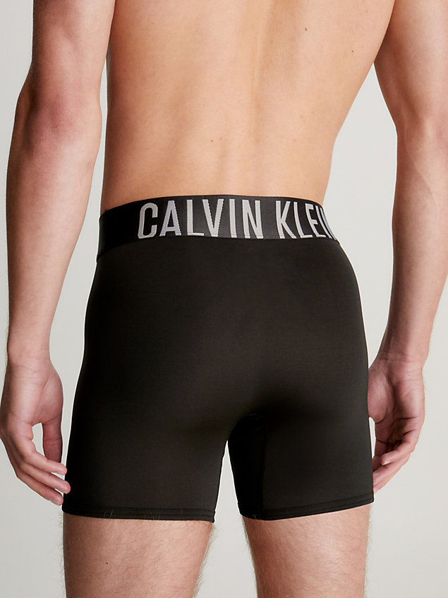 black 3-pack boxers lang - intense power voor heren - calvin klein