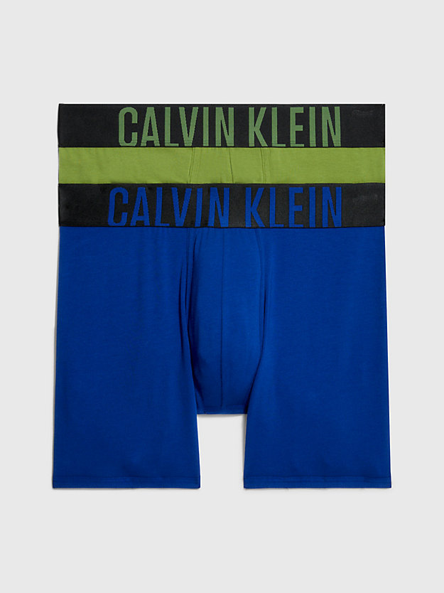 MIDNIGHT BLUE, UNIQUE JADE 2 Pack Boxer Briefs - Intense Power for men CALVIN KLEIN